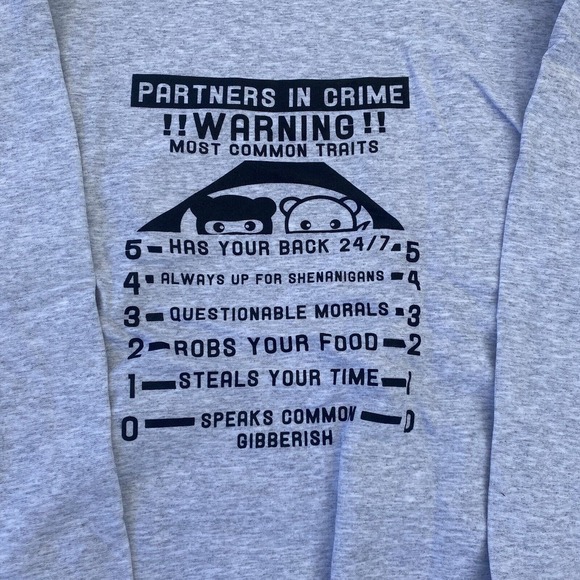 Jerzees NuBlend Partner in Crime 2 On the Run Hoodie Sweater Large Gray - Picture 8 of 8